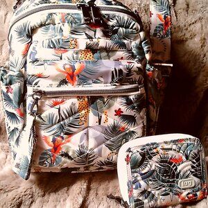 Lug Alpine Crossbody Bag in Wildlife Cream w/matching Splits Wallet